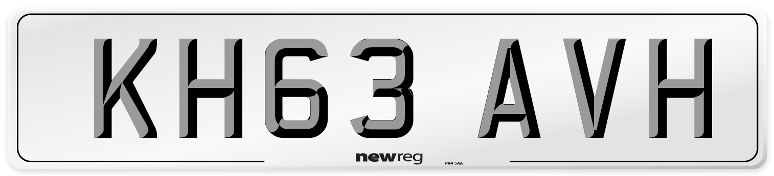 KH63 AVH Number Plate from New Reg